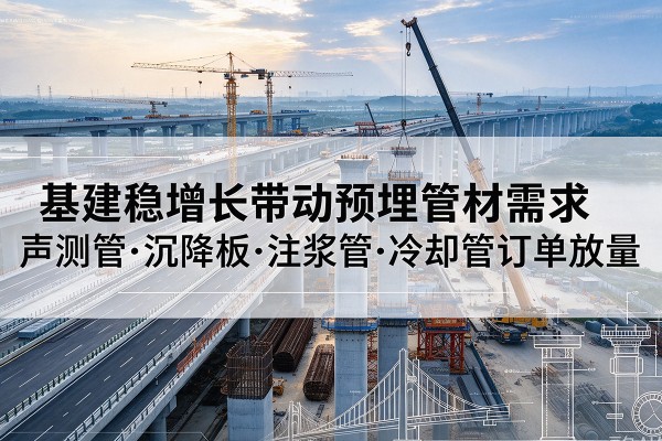 庐阳基建稳增长带动预埋监测管材需求，声测管、沉降板、注浆管订单持续放量