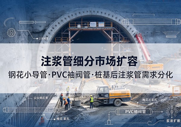 庐阳注浆管细分市场扩容，隧道钢花小导管、PVC 袖阀管、桩基后注浆管需求分化